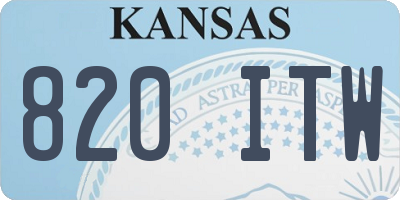 KS license plate 820ITW