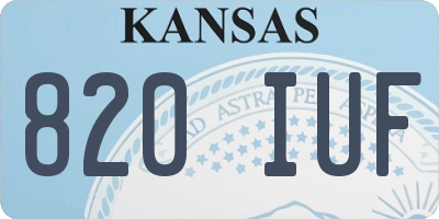 KS license plate 820IUF
