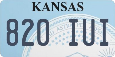 KS license plate 820IUI