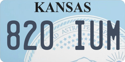 KS license plate 820IUM