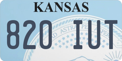 KS license plate 820IUT