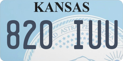 KS license plate 820IUU