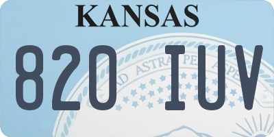 KS license plate 820IUV