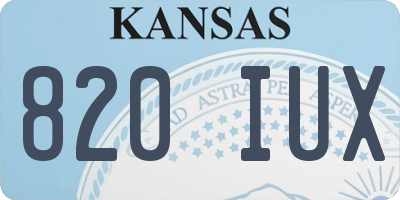 KS license plate 820IUX
