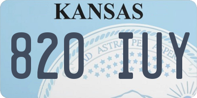 KS license plate 820IUY