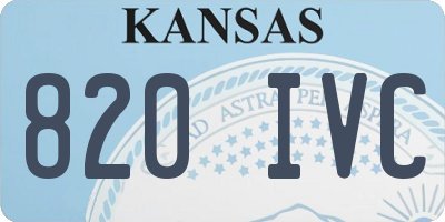 KS license plate 820IVC