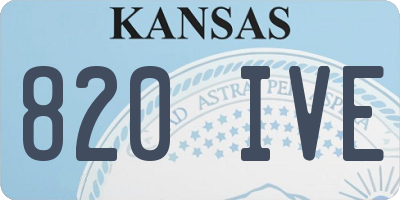 KS license plate 820IVE