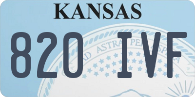 KS license plate 820IVF