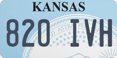 KS license plate 820IVH