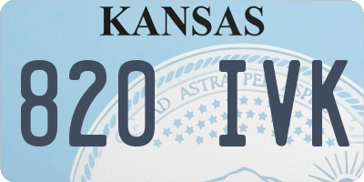 KS license plate 820IVK