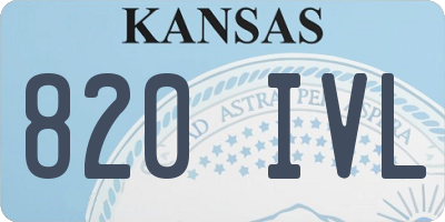 KS license plate 820IVL