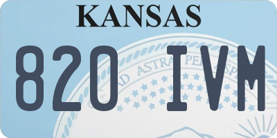 KS license plate 820IVM