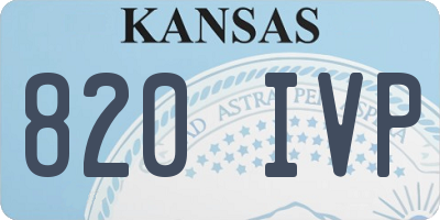 KS license plate 820IVP