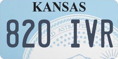 KS license plate 820IVR