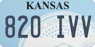 KS license plate 820IVV