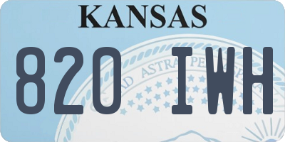 KS license plate 820IWH