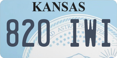 KS license plate 820IWI