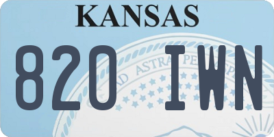 KS license plate 820IWN
