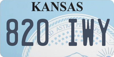 KS license plate 820IWY