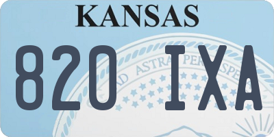 KS license plate 820IXA