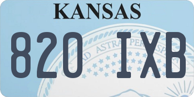 KS license plate 820IXB