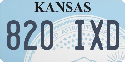 KS license plate 820IXD
