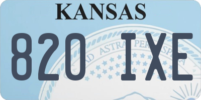 KS license plate 820IXE