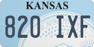 KS license plate 820IXF