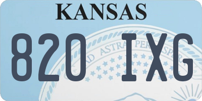 KS license plate 820IXG