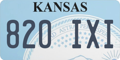 KS license plate 820IXI