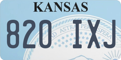 KS license plate 820IXJ