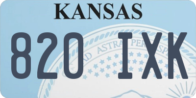 KS license plate 820IXK