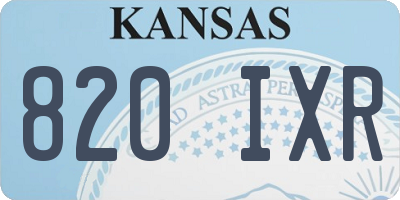 KS license plate 820IXR