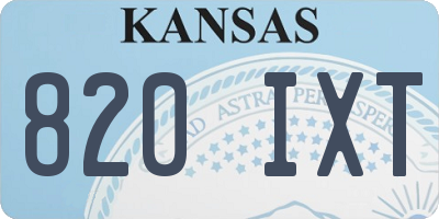 KS license plate 820IXT