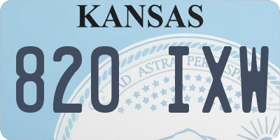 KS license plate 820IXW