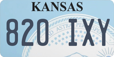 KS license plate 820IXY
