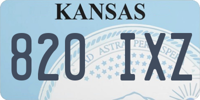 KS license plate 820IXZ