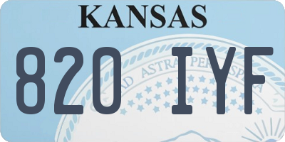 KS license plate 820IYF