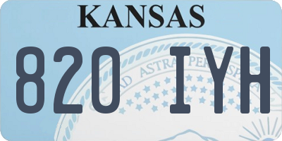 KS license plate 820IYH