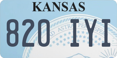 KS license plate 820IYI