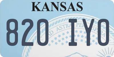KS license plate 820IYO