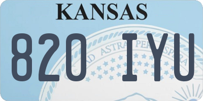 KS license plate 820IYU