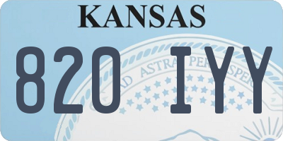 KS license plate 820IYY