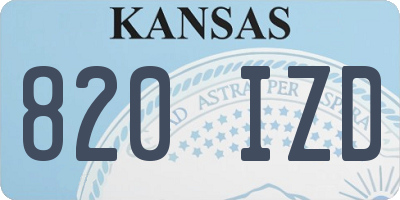 KS license plate 820IZD
