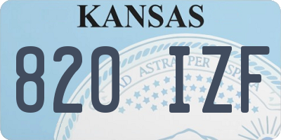 KS license plate 820IZF