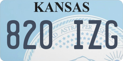 KS license plate 820IZG