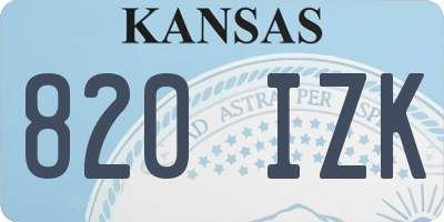 KS license plate 820IZK
