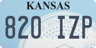 KS license plate 820IZP