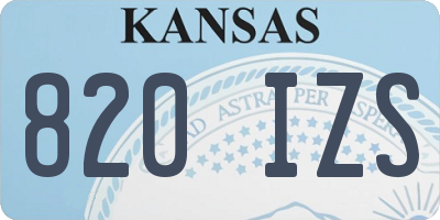 KS license plate 820IZS