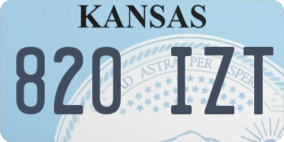 KS license plate 820IZT